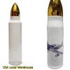 USA stcoks! Sublimacja 17oz 34oz Bullet Bullet Butelki Travel Water Butelki 500ml 1000ml Stal nierdzewna Podwójna ściana Izolowana próżniowa kubek kubek Kubki Theromos z pokrywką