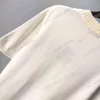 21ss Tasarımcılar Örme Tee Üst Mens Womens T Shirt Jakarlı Hıristiyan Adam Paris Moda T-shirt Uzun Kollu Lüks Tişörtleri Siyah Beyaz S-2XL
