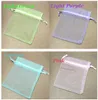 1000pcs/lot Bulk Whole 4X6 Inches 10x15cm Drawstring White Organza Bags For Jewelry Candy Wedding Christmas Gift Bag Pouch