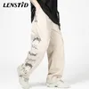 Lenstid Heren Hip Hop Bliksem Gedrukt Baggy Joggers Broek Harajuku Streetwear Sweatpants Casual Summer Harem Track Broek 210723