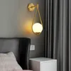 Moderne glazen bal wandlamp nordic led licht armaturen voor home decor woonkamer keuken badkamer slaapkamer gouden sconce armatuur 210724