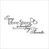 characters "Love Story" Living Room Backdrop Removable Waterproof Vinyl decoration wall stickers home decor love 210420