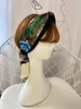 2022 Fashion Flowers Print Headbands Cross Bowknot Headband Big Letters Style Double Silk Hairband Senior Tillbehör Present