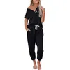 JoDimitty pajama sätter solid bomull sömn toppar knapp skjorta pyjama kostymer elastiska midja långärmad byxor kvinnor homewear tracksuit x0526