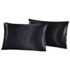 20 * 26INCH SATIN PILLOWCASE Hem Multicolor Ice Silk Pillow Case Zipper Cover Double Face Envelope sängkläder R2501