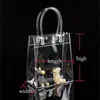 Gift Wrap 10pcs20pcslot Transparent Soft PVC Tote Packaging Bags With Hand Loop Clear Plastic Handbag Cosmetic Bag8860840