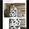 Mens Harajuku Streetwear Men Cow Print Hooded Pullover Hip Hop Hoodie Casual Autumn Loose Sweatshirt 78Vf4 Esug5