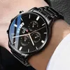 Chenxi Erkekler Saatler Chronograph En Lüks Marka Spor Kuvars İzle Erkekler Su Geçirmez Rahat Deri Saatler Relogio Masculino X0524