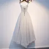 Sexy Silver Grey Prom Dresses Sweep Trein Fonkelende Pailletten Kralen Top Tule Avondjurken