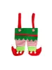 Decorações de Natal Elf calças doces saco de presente com saia verde e estoque listrado pequeno para criança para festa su