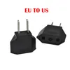 US / UE do EU AU AC Power Plug Converter Adapter Adapter USA do European Black Plastic Travel Converter Max 2200 W Dwa piny DHLA54A09