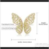 Drop Доставка 2021 Обручальные кольца для Женщин Роскошные Дизайнерские Кольцо Свадьба Любовь Ювелирные Изделия Ледяные Изделия Алмазная Бабочка Bijoux Créatures de Luxe F