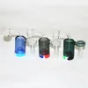 Rauchensysteme Bongs Wasserleitungen 2,2-Zoll-Glas-Wiedererlanger Aschenfänger-Adapterhalter mit 5ml Silikonwachs-Container für DAB-Rig-Bubbler