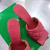 Vrouwen sandalen rubber lido sandaal hoge hakken vierkante teen pomp luxe flip flops hak designer slides nappa lederen muilezels ontwerpers slippers mode jurk schoenen