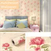 배경 화면 꽃 벽지 장미 패턴 벽 질감 벽화 스티커 거실 침실 DIY 재조정 된 종이 스틱 장식