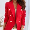 Plus Size Blazer Women Coat Short White Female Autumn Office Black Ladies Long Sleeve Red Woman Elegant Coats 210929