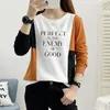 Plus Storlek Print Pullovers Patchwork Sweatshirt Kvinnor Långärmad Stora Hoodie Kläder Höst Sweat Femme Sudadera Mujer 210615