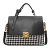 Houndstooth Designer Small PU Кожаные Сумки Crossbody С Короткой Ручкой Для Женщин 2022 Хит Леди Кошельки и Сумки