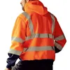 Giacche da uomo Abiti da lavoro ad alta visibilità, cappotto di sicurezza riflettente, felpa con cappuccio, giacca.