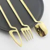 6 Set / 24 Pcs Coloré Couverts En Acier Inoxydable Vaisselle Couteau Fourchette Cuillère Dîner Vaisselle Bar Argenterie Cuisine Couverts 211108