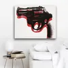 Streszczenie malarstwo pistolet 2018 Andy Warhol Wall Art Pictures do salonu popowe odbitki na płótnie i plakat