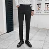 Hohe Qualität Klassische Karierte Anzug Hosen Männer Business Casual Kleid Hosen Marke Koreanische Slim Fit Straße Tragen Soziale Kleidung 210527