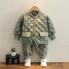 Kinder Baby Baumwolle Kleidung Set 2021 Neue Herbst Winter Jungen Mädchen Jacke Hosen 2Pcs Anzüge Kleinkind Mantel Lässig Sets