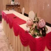 20 pés comprimento branco gelo mesa saia toalha de mesa com top swag cortinas para casamento evento festa aniversário festivo bebê chuveiro decoração