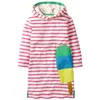 Hooded Baby Girl One-piece Dress Red Stripe Children Dresses Autumn Long Girls Clothes Kids Blouse Outfits Ice Cream Sweater Top 210413