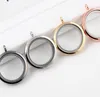 Alloy Round Floating Lockets Pendant For Women Men Photo Living Memory Glass Charm Necklace Fashion Jewelry