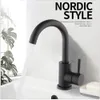 Matte nero moderno lavabo lavandino con ponte mounted rubinetto da bagno singola maniglia in acciaio inox