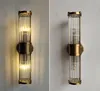 Modern American Glass Wall Lamp Copper/Black Led Indoor For Bedroom Living Room Aisle Light Home Decor Lighting