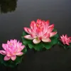 Fleur de Lotus artificielle, décoration de mariage élégante, 40 CM, pour ornement de noël, aquarium, jardin, piscine d'eau, lys