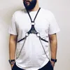 Bondage da uomo in pelle con corpo punk per la moda alla moda Cintura con imbracatura in vita Catena O Cinghie con anello Cinture nere con reggiseni all'americana da uomo in argento