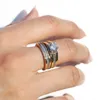 2 pcs set da sposa anello da sposa oro di lusso a forma geometrica gioielleria di matrimoni Donne micro pavimentazione cz lady proposta anelli di fidanzamento 826 T27319087