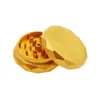 Partihandel Golden Rhombus Shape Rökning Grinders 61 * 25mm Metall Aluminium Alloy 2 Parts Herb Grinder 147GTobacco Tillbehör