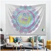 Blanket 150*130cm Polyester Fiber Blanket Boho Mandala Style Living Room Bedroom Wall Decor Tapestry Hanging