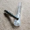 Mini nector Collector 10mm 14mm 19mm Glasto Bong Bong in acciaio inox Punta in acciaio inox Smoking Kit Piccola paglia DAB Rig Tantanium Chiodo