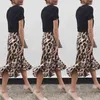 Сексуальные женщины юбка горячие моды женские леопардовые печати высокая талия юбка дамы вечерняя вечеринка мини-юбки кружевны оборками карандашные юбки 210419