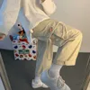 Frühlings- und Sommeroveralls Herren trendige koreanische lose gerade Hosen Streetwear Hip Hop Pantalon Homme 210715