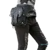 Steampunk الخصر حقيبة إمرأة حقيبة جلدية الساق الرجال القوطية الشرير أكياس حقيبة يد ريترو روك خمر الهاتف المحمول حزم صغيرة