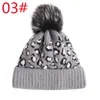 Lepard-Print Woolen Jacquard Knit Wool Cap