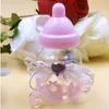 New Arrival Party Gift Wrap Baby Shower Favors Milk Bottle Candy Box With Bear Lace For Table Ornament
