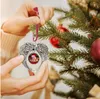 Christmas Charm Ornament Decorations Angel Wings Shape Blank Heat Transfer Printing Consumables Supplies Xmas Tree Pendant