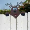 Ozdoby świąteczne Santa Claus Renifer Elk Ogrodzenie Wystrój Ogrodowy Outdoor Lawn Festific Okazja Drop 211021