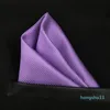 Сплошной блестящий полный квадратный целочный платок имитация шелковый джентльмен Hanky ​​Cravat для модных аксессуаров для свадьбы