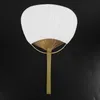 Otra decoración del hogar 48pcs / lot Body White Paddle Fan for Decoration