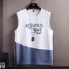 Gym Kleding Tank Top Mannen Bodybuilding Mouwloze Singlets Mode Workout Man Shirt Mesh Fitness Training Running Vest