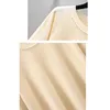 Plus Size Women Clothing Summer Short Sleeve Tshirt Knited Shirt Tops L-4XL Loose Spring O-neck Tees 13595 210506
