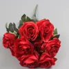 10 cabeças grande artificial rosa buquê de flores flores artificiais Casamento Casa decorações de queda de decorações falsas Flores Fleur Artificielle